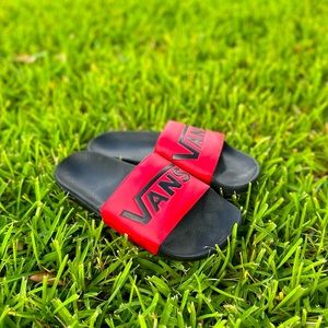 Vans Men’s Black/Red Sandals Slides size 11